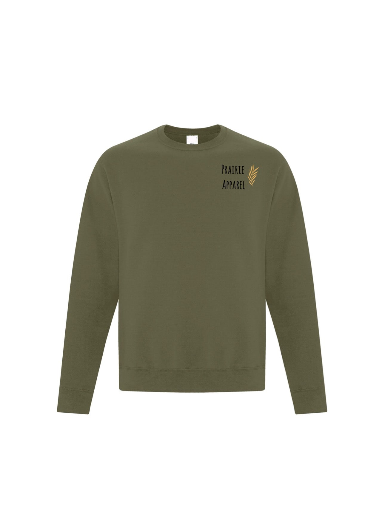 Prairie Apparel Army Green Crewneck Classic