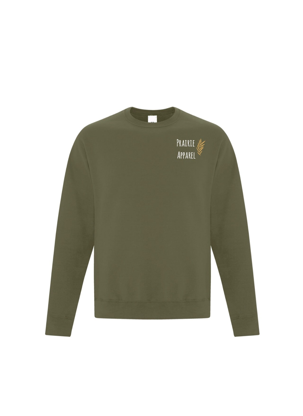 Prairie Apparel Army Green Crewneck Classic