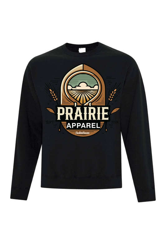 Prairie Apparel Coal Black Crewneck 2.0