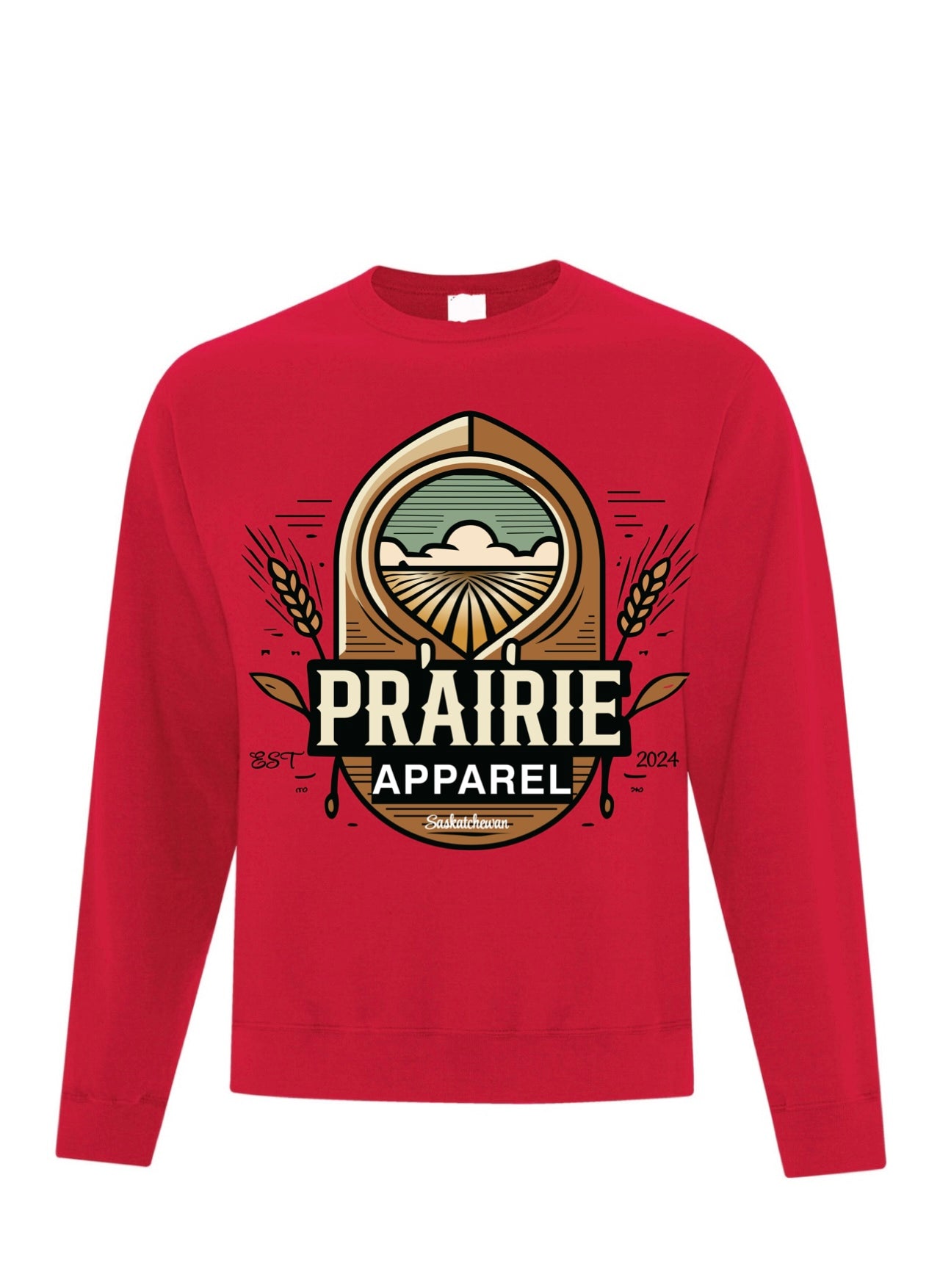 Prairie Apparel Fire Red Crewneck 2.0