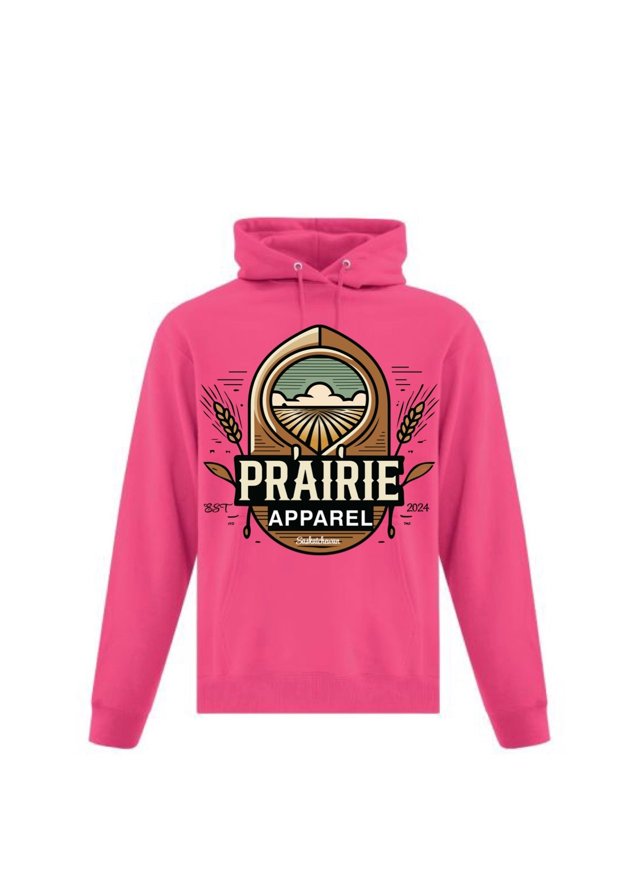 Prairie Apparel Flamingo Pink Hoodie 2.0